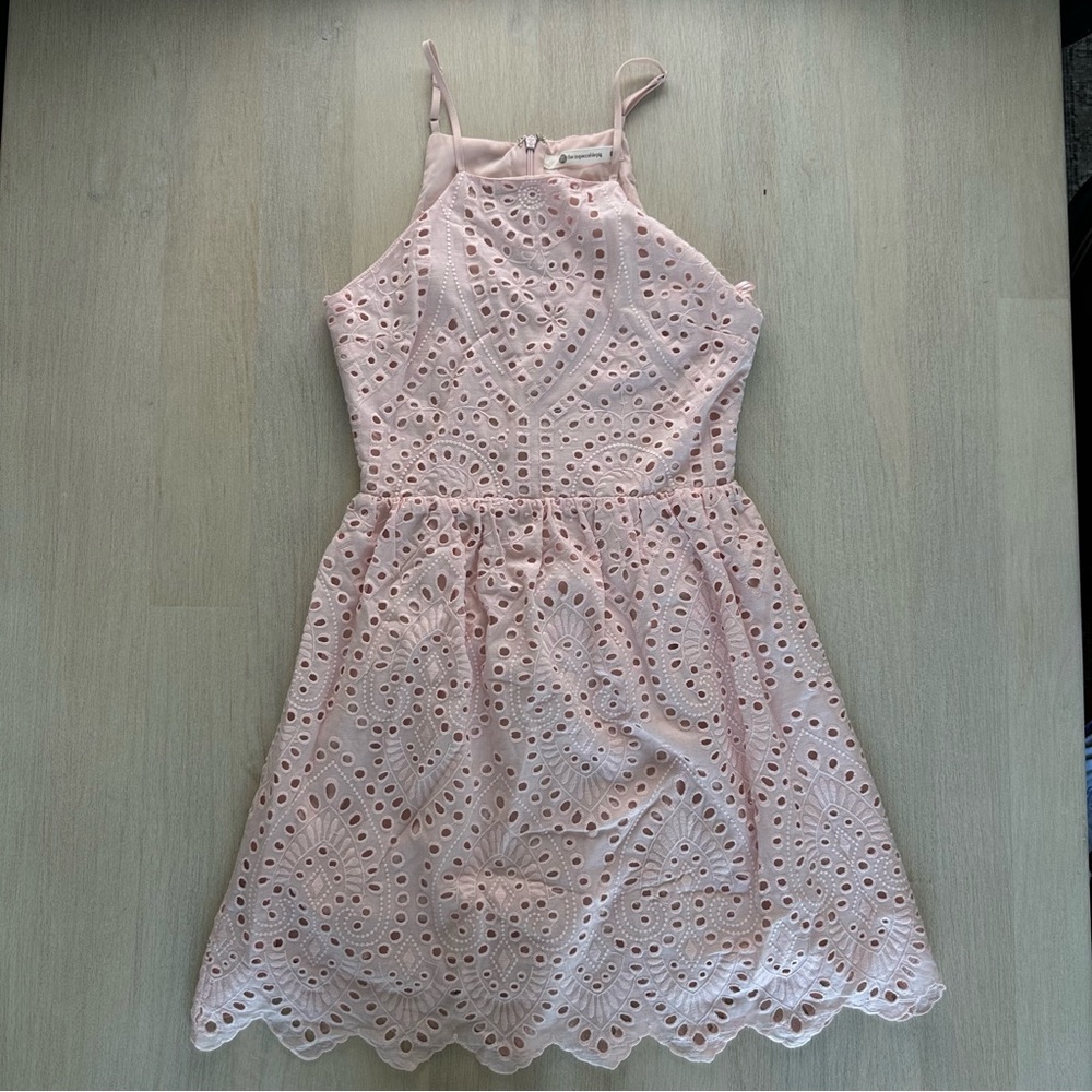 The Impeccable Pig Blush Eyelet Kids Dress